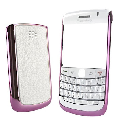 اكسسوار بلاك بيري .. BlackBerry Bold 9700 9020 Onyx Chrome Housing Faceplate Cover With KeypadBattery Cover - PurplePearl White500